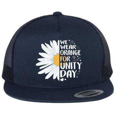 ORANGE UNITY DAY Daisy We Wear Orange For Unity Day Flat Bill Trucker Hat