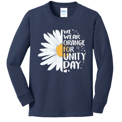 ORANGE UNITY DAY Daisy We Wear Orange For Unity Day Kids Long Sleeve Shirt