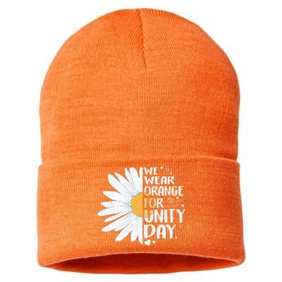 ORANGE UNITY DAY Daisy We Wear Orange For Unity Day Sustainable Knit Beanie