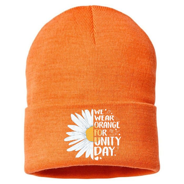 ORANGE UNITY DAY Daisy We Wear Orange For Unity Day Sustainable Knit Beanie