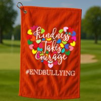 Orange Unity Day Anti Bullying Spreed Kindness Golf Towel