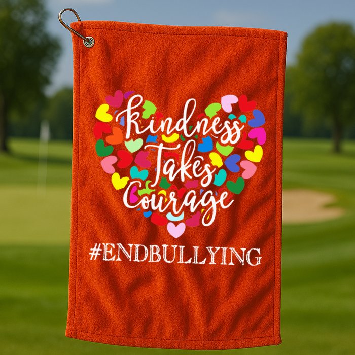Orange Unity Day Anti Bullying Spreed Kindness Golf Towel
