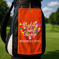 Orange Unity Day Anti Bullying Spreed Kindness Golf Towel