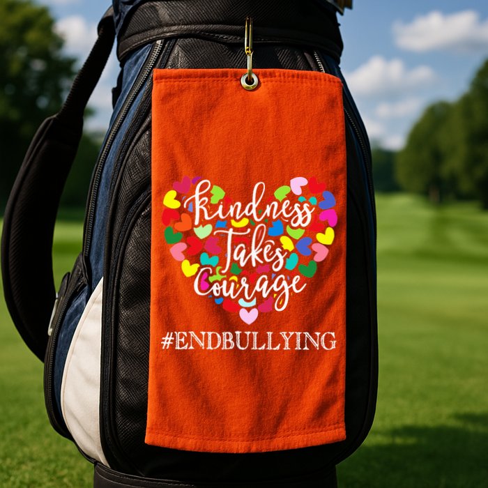 Orange Unity Day Anti Bullying Spreed Kindness Golf Towel