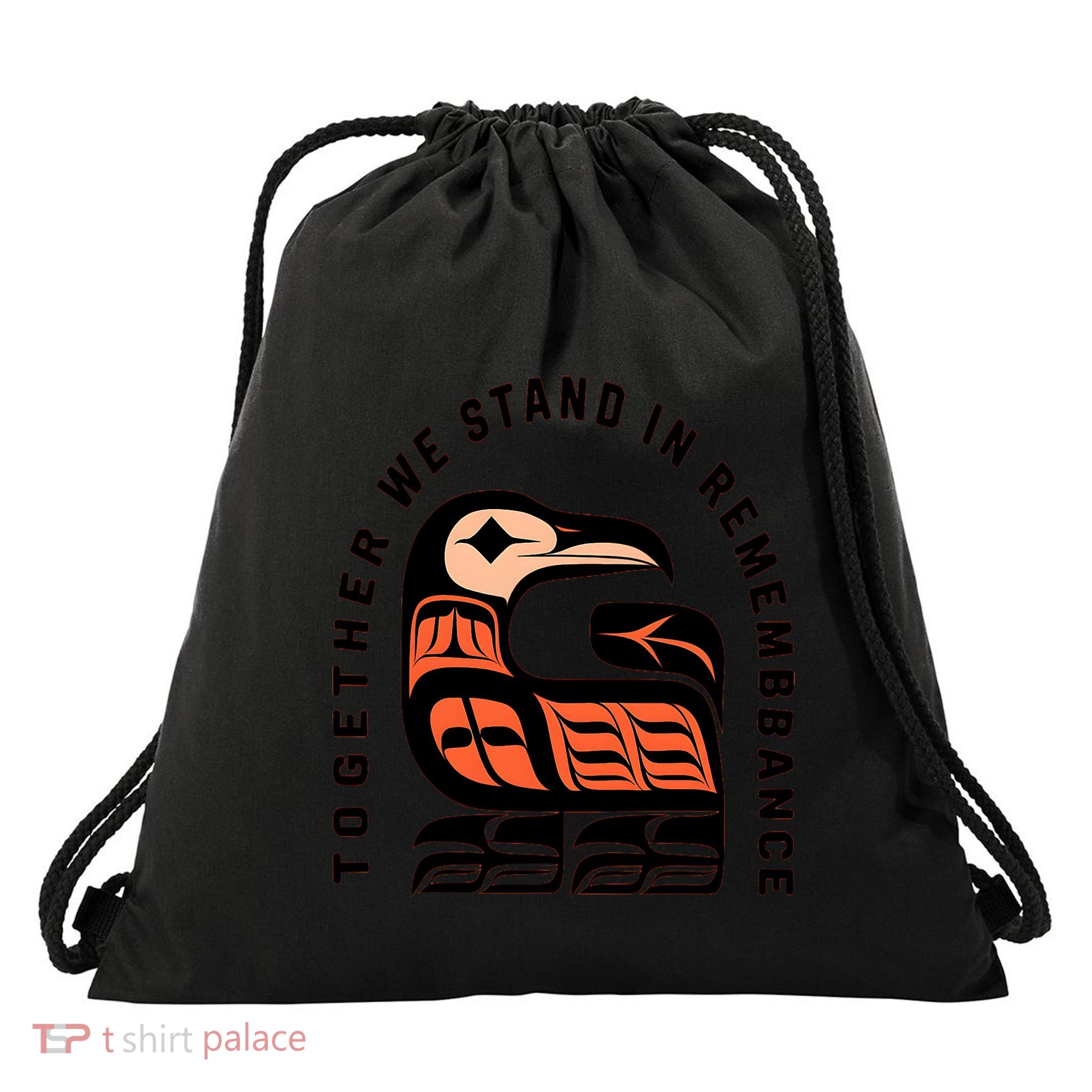 Orange Unity Day Native American Every Child Drawstring Bag