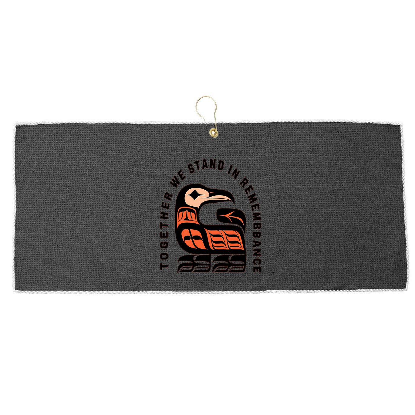 Orange Unity Day Native American Every Child Large Microfiber Waffle Golf Towel