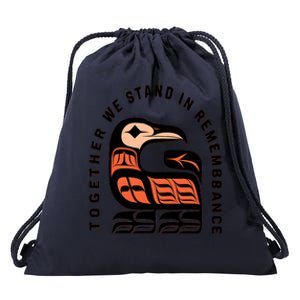 Orange Unity Day Native American Every Child Drawstring Bag