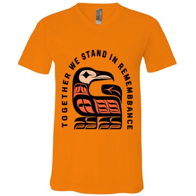 Orange Unity Day Native American Every Child V-Neck T-Shirt