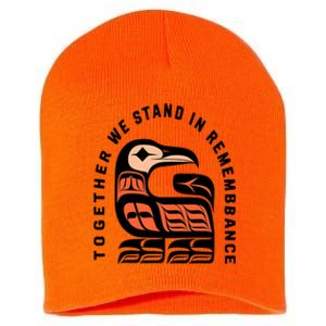 Orange Unity Day Native American Every Child Short Acrylic Beanie