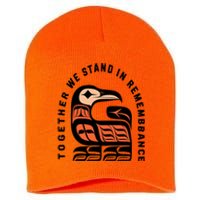 Orange Unity Day Native American Every Child Short Acrylic Beanie