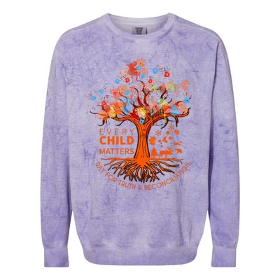 Orange Unity Day Native American Every Child Colorblast Crewneck Sweatshirt