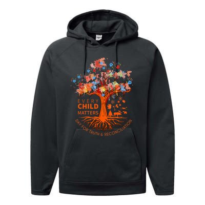 Orange Unity Day Native American Every Child Performance Fleece Hoodie