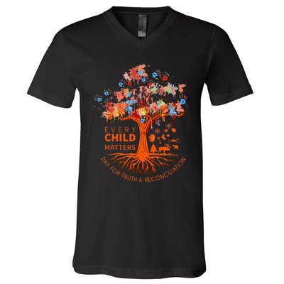 Orange Unity Day Native American Every Child V-Neck T-Shirt