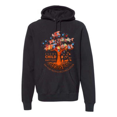 Orange Unity Day Native American Every Child Premium Hoodie