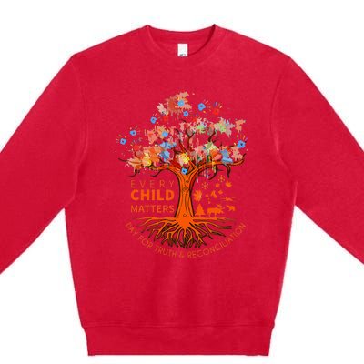 Orange Unity Day Native American Every Child Premium Crewneck Sweatshirt