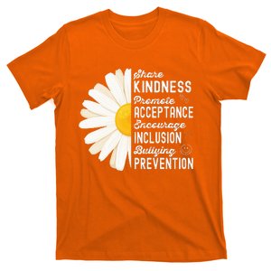 Orange Unity Day Rainbow Be Kind Kindness No Bully T-Shirt