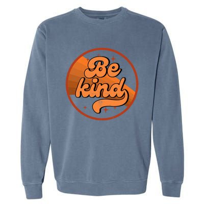 Orange Unity Day Anti Bullying Be Kind Retro Vintage Rainbow Funny Gift Garment-Dyed Sweatshirt