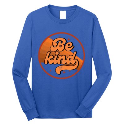 Orange Unity Day Anti Bullying Be Kind Retro Vintage Rainbow Funny Gift Long Sleeve Shirt