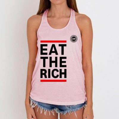 Official Uaw Eat The Rich Women's Knotted Racerback Tank