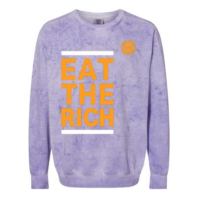 Official Uaw Eat The Rich Colorblast Crewneck Sweatshirt