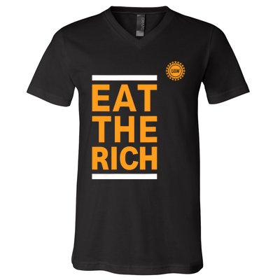 Official Uaw Eat The Rich V-Neck T-Shirt