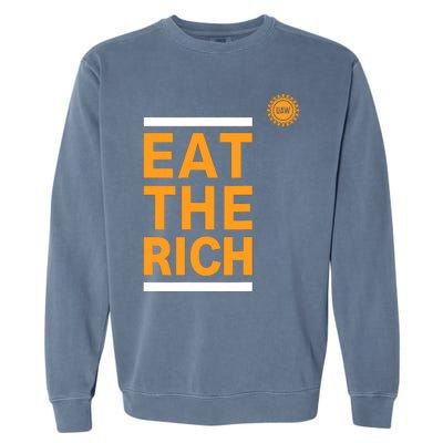 Official Uaw Eat The Rich Garment-Dyed Sweatshirt