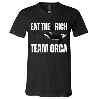 Orca Uprising Eat The Rich Team Orca V-Neck T-Shirt