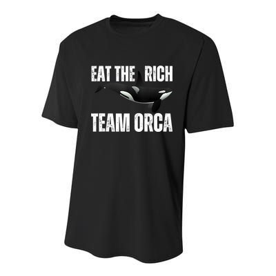 Orca Uprising Eat The Rich Team Orca Youth Performance Sprint T-Shirt