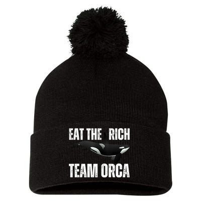 Orca Uprising Eat The Rich Team Orca Pom Pom 12in Knit Beanie