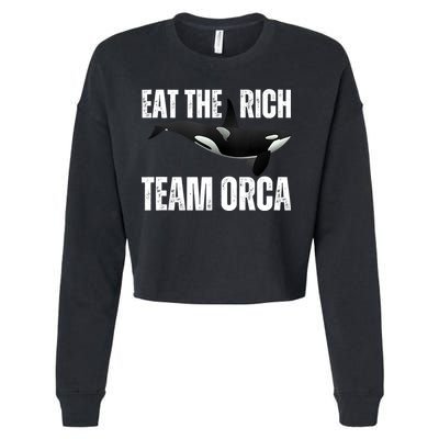 Orca Uprising Eat The Rich Team Orca Cropped Pullover Crew