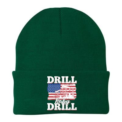 Oilfield Us Flag Drilling Oil Fracking - Drill Baby Drill Knit Cap Winter Beanie