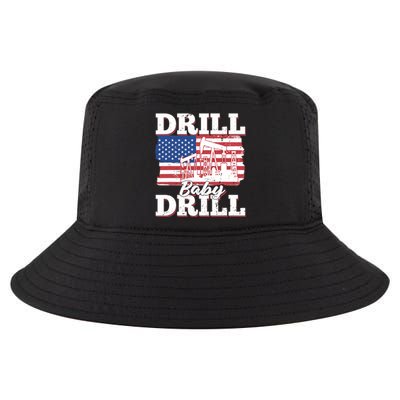 Oilfield Us Flag Drilling Oil Fracking - Drill Baby Drill Cool Comfort Performance Bucket Hat