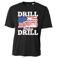 Oilfield Us Flag Drilling Oil Fracking - Drill Baby Drill Cooling Performance Crew T-Shirt