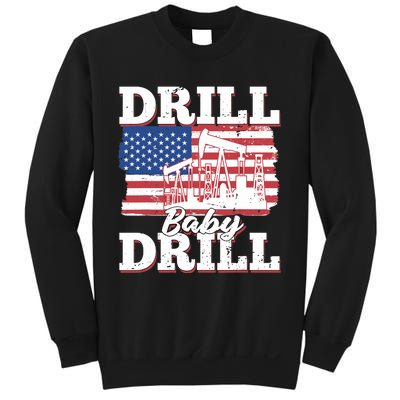 Oilfield Us Flag Drilling Oil Fracking - Drill Baby Drill Sweatshirt