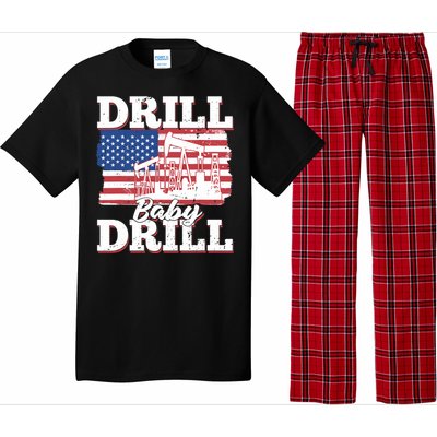 Oilfield Us Flag Drilling Oil Fracking - Drill Baby Drill Pajama Set