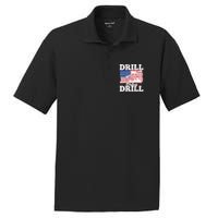 Oilfield Us Flag Drilling Oil Fracking - Drill Baby Drill PosiCharge RacerMesh Polo