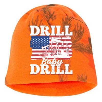 Oilfield Us Flag Drilling Oil Fracking - Drill Baby Drill Kati - Camo Knit Beanie