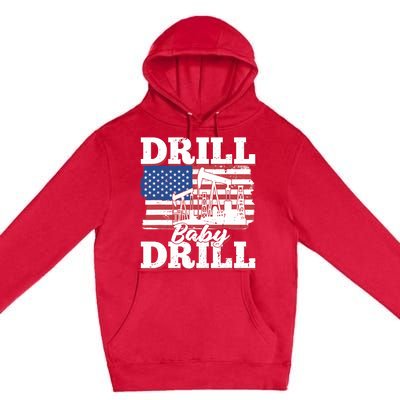 Oilfield Us Flag Drilling Oil Fracking - Drill Baby Drill Premium Pullover Hoodie