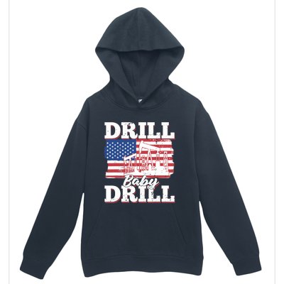 Oilfield Us Flag Drilling Oil Fracking - Drill Baby Drill Urban Pullover Hoodie