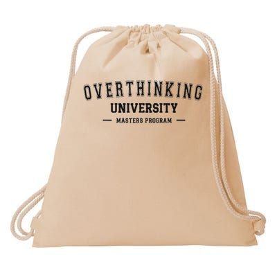Overthinking University Funny Antisocial Introvert Drawstring Bag