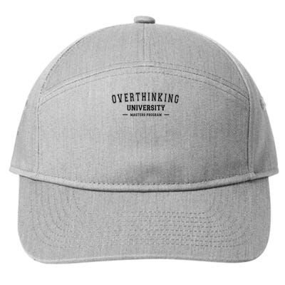 Overthinking University Funny Antisocial Introvert 7-Panel Snapback Hat