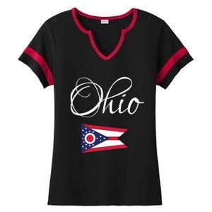 Ohio Usa Funny Ladies Halftime Notch Neck Tee