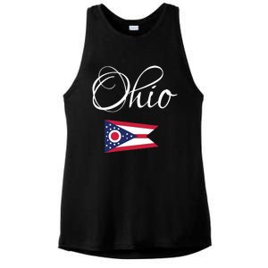 Ohio Usa Funny Ladies PosiCharge Tri-Blend Wicking Tank