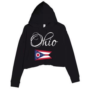 Ohio Usa Funny Crop Fleece Hoodie