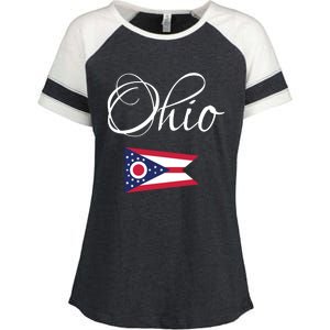 Ohio Usa Funny Enza Ladies Jersey Colorblock Tee