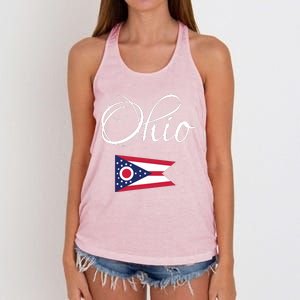 Ohio Usa Funny Women's Knotted Racerback Tank