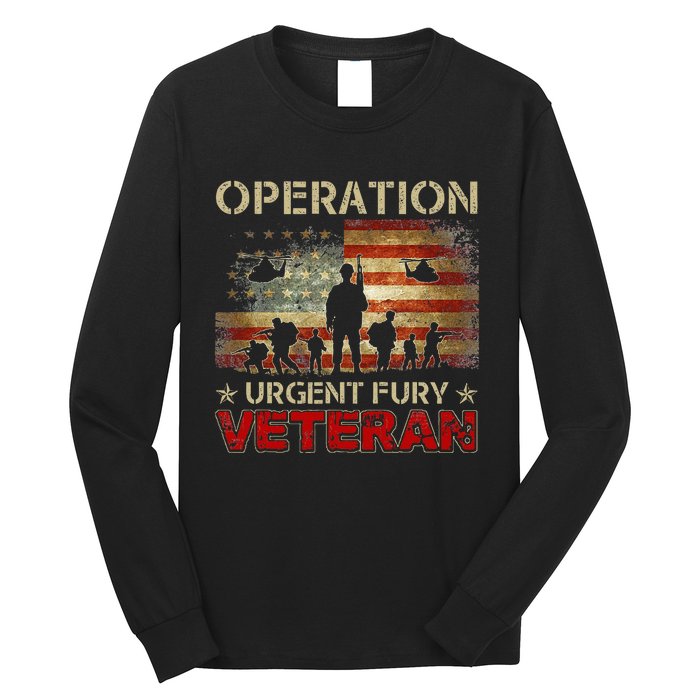 Operation Urgent Fury Combat Veteran Grenada Long Sleeve Shirt