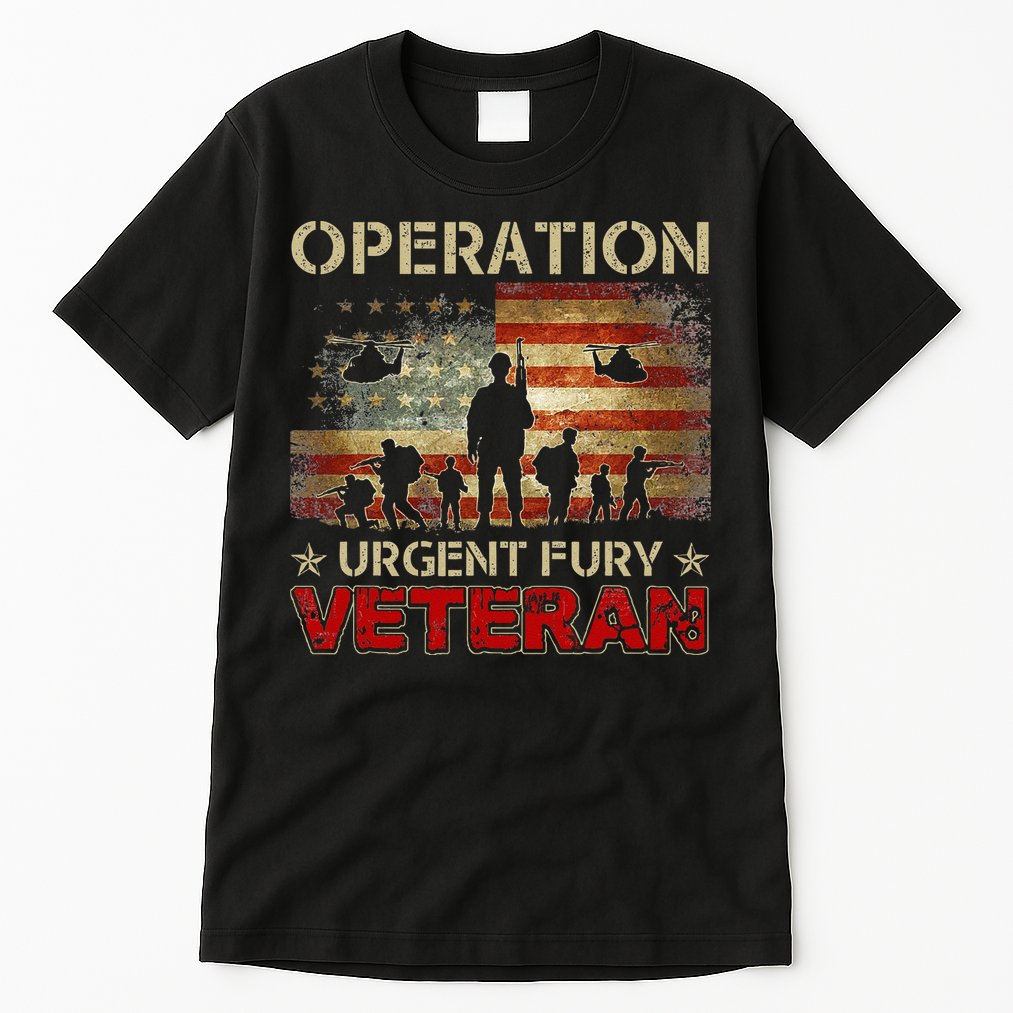 Operation Urgent Fury Combat Veteran Grenada Tall T-Shirt