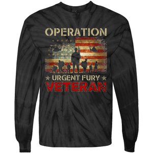 Operation Urgent Fury Combat Veteran Grenada Tie-Dye Long Sleeve Shirt