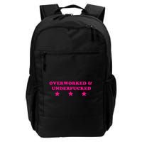 Overworked & Under Funny Meme Backpack